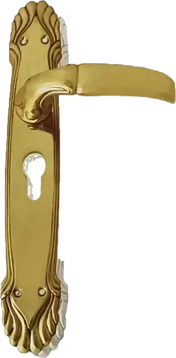 Lever lock Euro, item SE-1011, in brass polished lacquered
