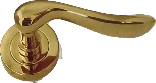 Lever on rose, item SE-2017, in gold polished lacquered