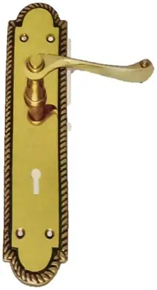 Lever lock Georgian, item SE-1001, brass polished lacquered