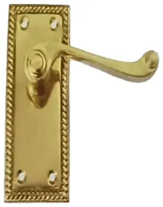 Lever latch Georgian, item SE-1002, brass polished lacquered