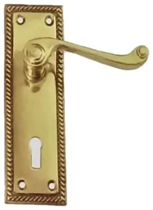 Lever handle, item SE-1003, brass polished lacquered