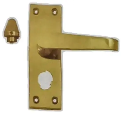 Lever privacy, item SE-1009, brass polished lacquered