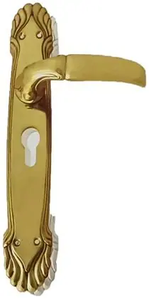 Lever lock Euro, item SE-1011, brass polished lacquered