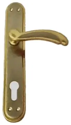 Lever lock Euro, item SE-1012, brass polished lacquered