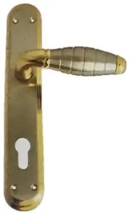 Lever lock Euro, item SE-1013, brass polished lacquered