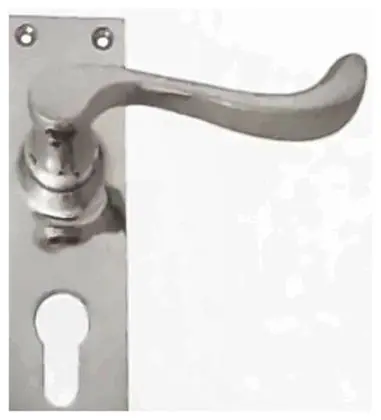 Lever lock Euro, item SE-1014, satin chrome plated