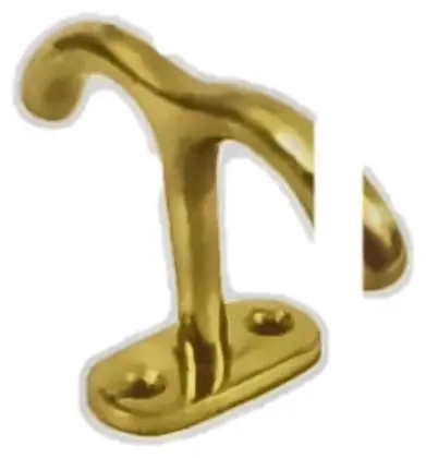 Hook, item SE-11003, brass polished lacquered