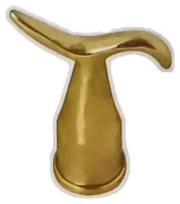 Pole hook, item SE-11004, brass polished lacquered