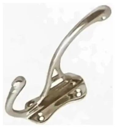 Coat and hat hook, item SE-11005, satin chrome plated