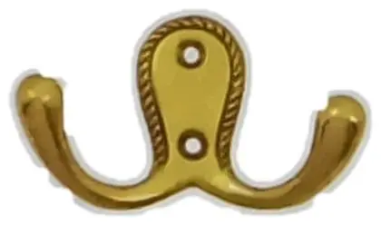 Double hook Georgian, item SE-11009, brass polished lacquered