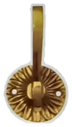 Coat and hat hook, item SE-11010, brass polished lacquered