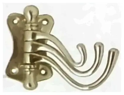 Triple hook, item SE-11011, satin chrome plated