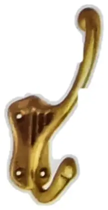Coat and hat hook, item SE-11013, brass polished lacquered