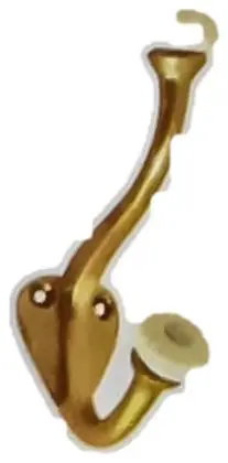 Coat and hat hook, item SE-11016, brass polished lacquered