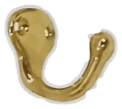 Single hook, item SE-11022, brass polished lacquered