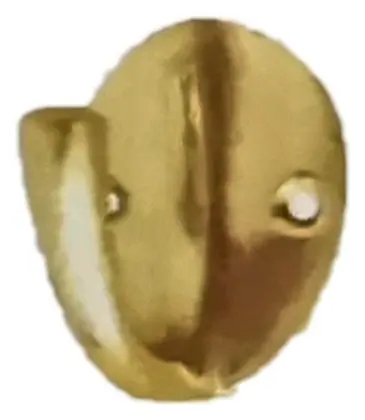 Single hook, item SE-11024, brass polished lacquered