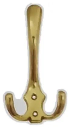 Coat and hat hook, item SE-11027, brass polished lacquered