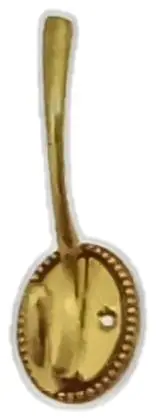 Coat and hat hook, item SE-11028, brass polished lacquered