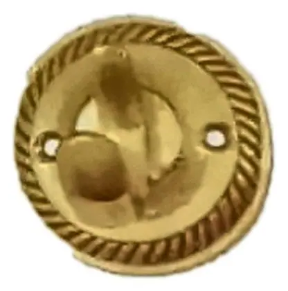 Single hook, item SE-11030, brass polished lacquered