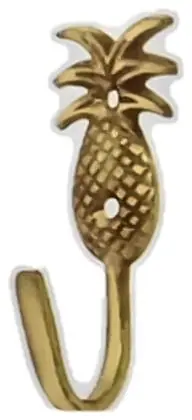 Curtain hook, item SE-11038, brass polished lacquered