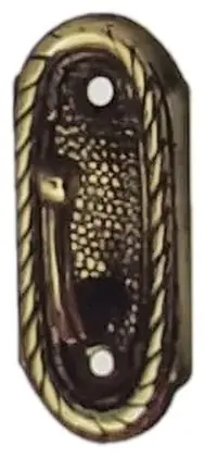 Curtain hook, item SE-11043, antique brass