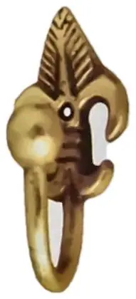 Curtain hook, item SE-11046, brass polished lacquered