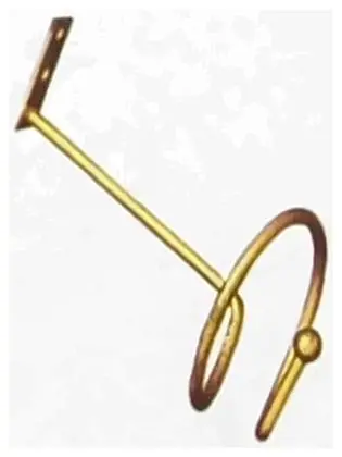 Curtain hold back, item SE-11051, brass polished lacquered