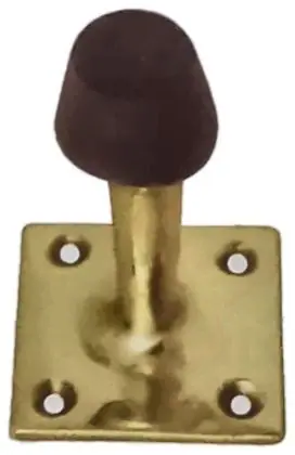 Door stopper skirt mount, item SE-13008, brass polished lacquered