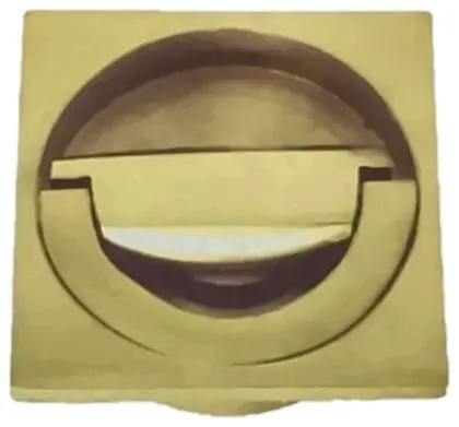 Flush door furniture, item SE-14003, brass polished lacquered