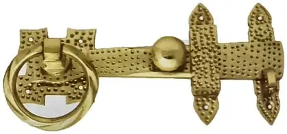 Gate latch, item SE-14004, brass polished lacquered