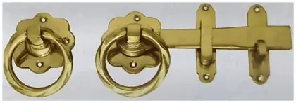 Gate latch, item SE-14005, brass polished lacquered