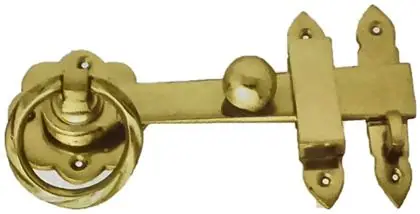 Gate latch, item SE-14006, brass polished lacquered