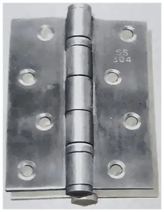 Bearing hinge ss, item SE-15001, satin chrome plated