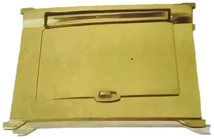 Letter plate rear, item SE-16001, brass polished lacquered