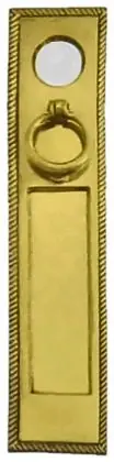 Letter plate Georgian, item SE-16003, brass polished lacquered