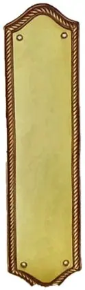 Newspaper holders and finger plate, item SE-17007, brass polished lacquered