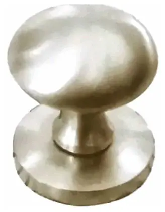 Milled edged mortice knob, item SE-18004, satin chrome plated