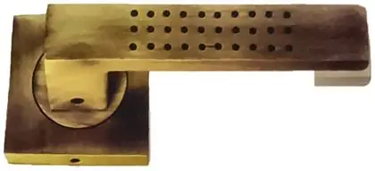 Lever on rose, item SE-2001, antique brass