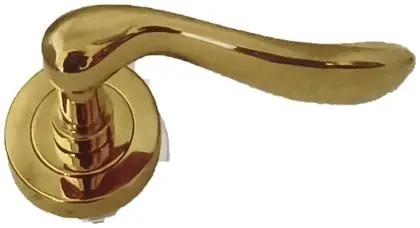 Lever on rose, item SE-2017, gold polished lacquered