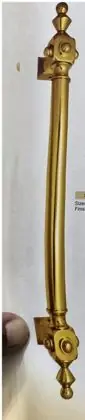Entrance door handle, item SE-22001, gold polished lacquered