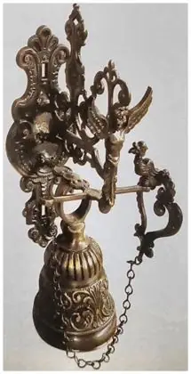 Brass bell, item SE-23022, antique brass