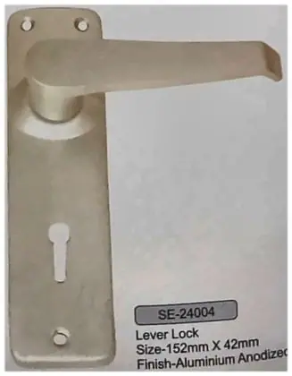 Lever lock, item SE-24004, aluminium anodized
