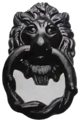Door knocker lion head, item SE-27006, powder coated