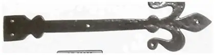 Front hinge fleur, item SE-28008, powder coated