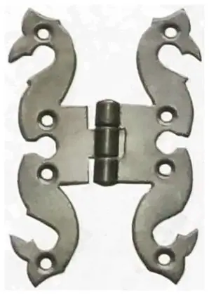 Snake hinge, item SE-28019, powder coated