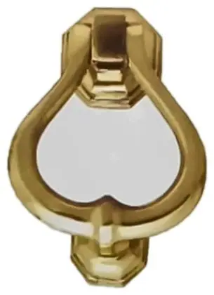 Door knocker lion, item SE-3004, brass polished lacquered