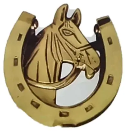Horse knocker, item SE-3005, brass polished lacquered