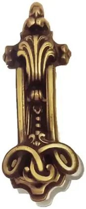 Door knocker artistic, item SE-3010, antique brass