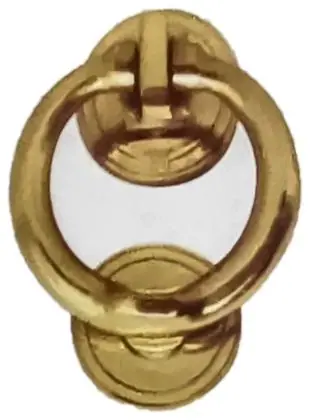Door knocker, item SE-3012, brass polished lacquered