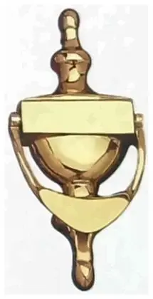 Door knocker Victorian, item SE-3013, brass polished lacquered